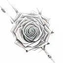 spider web, red rose, skull, tattoo design idea