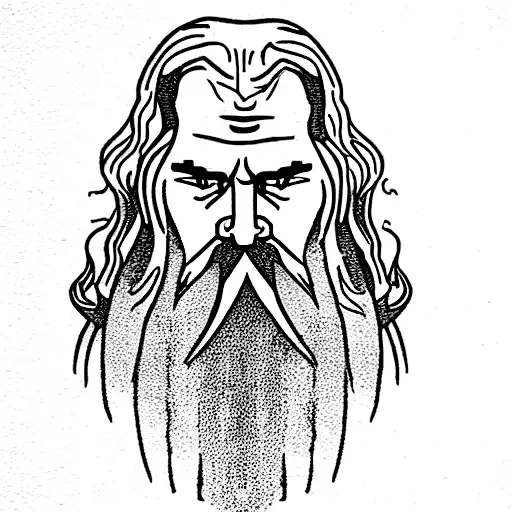 gandalf, aragorn and legolas from the lord of the rings tattoo design idea