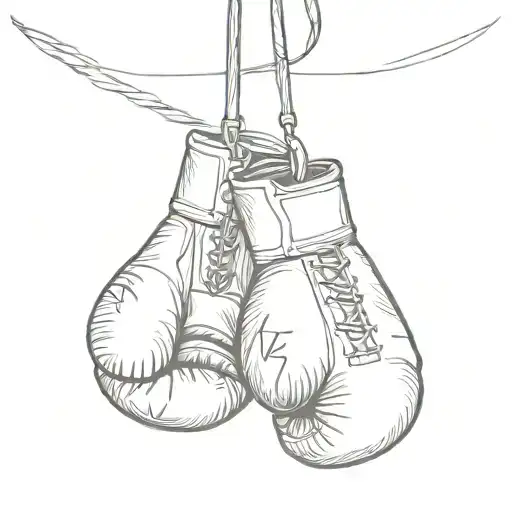 Matthew boxing gloves hanging tattoo design idea