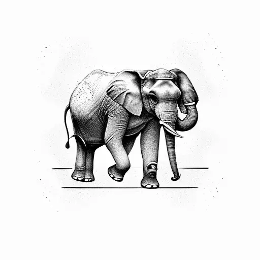 Elephant tattoo design idea