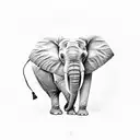 Elephant tattoo design idea