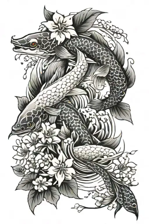 A Tattoo in Japanese style  you can add ' elements like cards, chip's, evil, sadness, darkness, koi's, cherry blossom, l tattoo design idea