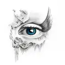 fallen angel eye Painting by Alexandre Cabanel tattoo design  tattoo design idea