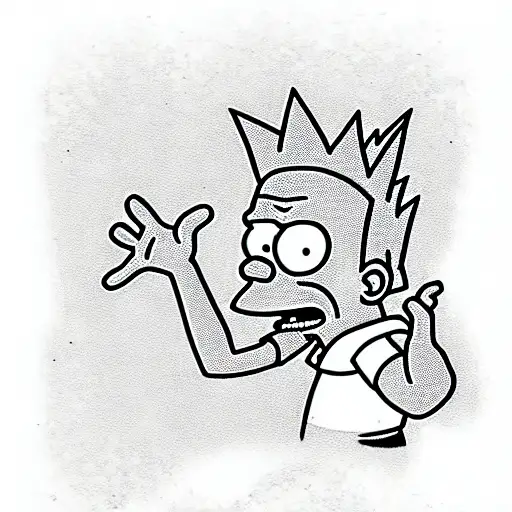 bart simpson tattoo design idea