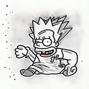 bart simpson tattoo design idea