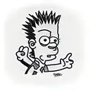 bart simpson tattoo design idea