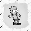 bart simpson tattoo design idea