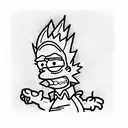 bart simpson tattoo design idea