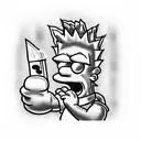 bart simpson tattoo design idea