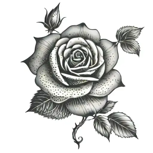 Tattoo rose in graphic style tattoo design idea