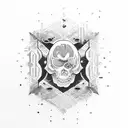 mind over matter letters thug  tattoo design idea