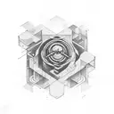 mind over matter letters thug  tattoo design idea