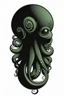Sailor Jerry style Octopus with tentacles wrapped loosely tattoo design idea