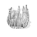 winter night scene with aspens trunks and snow  tattoo design idea