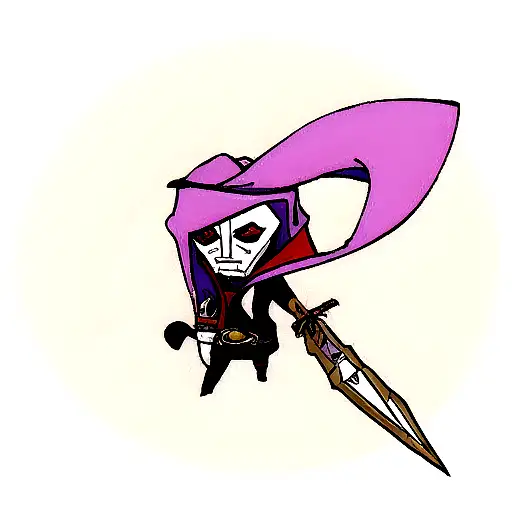 Jhin League of legends tattoo design idea