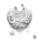 y2k heart  tattoo design idea