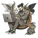 software developer coding tattoo design idea