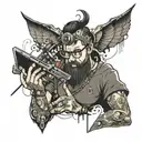 software developer coding tattoo design idea