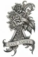 last name tattoo tattoo design idea