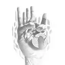 I want a text from psalm divided on two of my hands saying „even though they stumble,they will never fall,for the lord h tattoo design idea