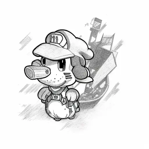 Paper Mario tattoo design idea