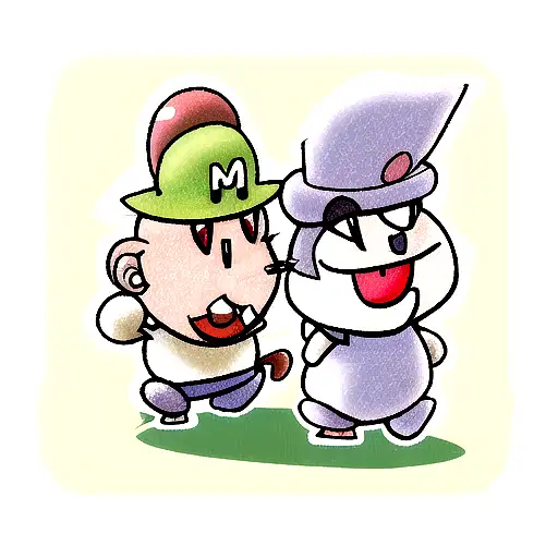 Paper Mario Bros tattoo design idea