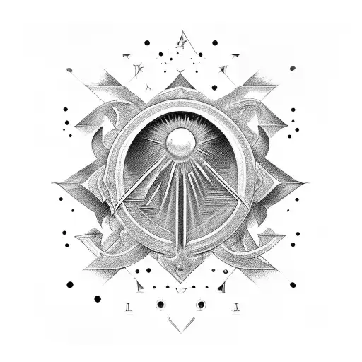 alchemy, Hermes trismegistus, esoteric tattoo design idea