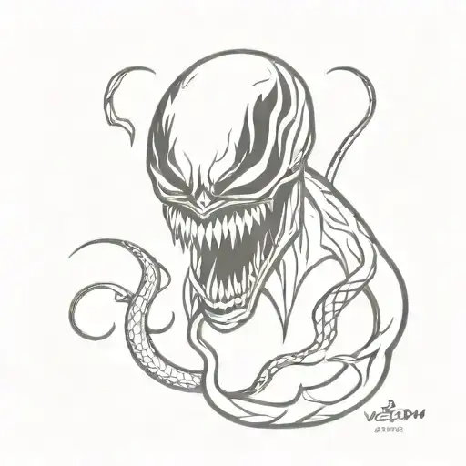 Venom tattoo design idea