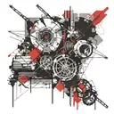 Blackout tattoo design idea