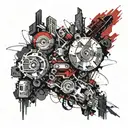 Blackout tattoo design idea