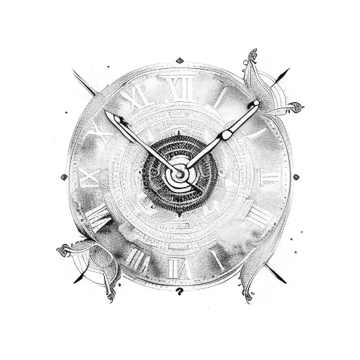 reloj de arena tattoo design idea