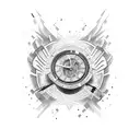 reloj de arena tattoo design idea