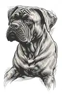 cane corso dog tattoo design idea