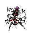 Jorogumo is a deadly spider-woman, able to both charm and inflict great suffering on those she deals with. It is one of  tattoo design idea