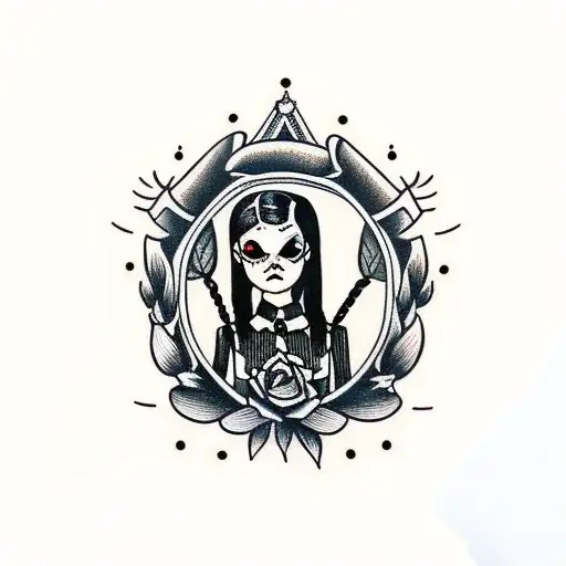 Wednesday Addams  tattoo design idea