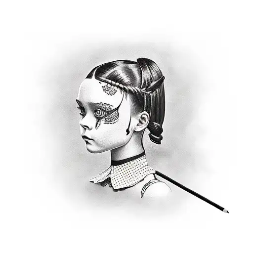 Wednesday Addams  tattoo design idea