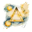 Aa Symbol Of A Triangle Inside A Circle with the moon tattoo design idea
