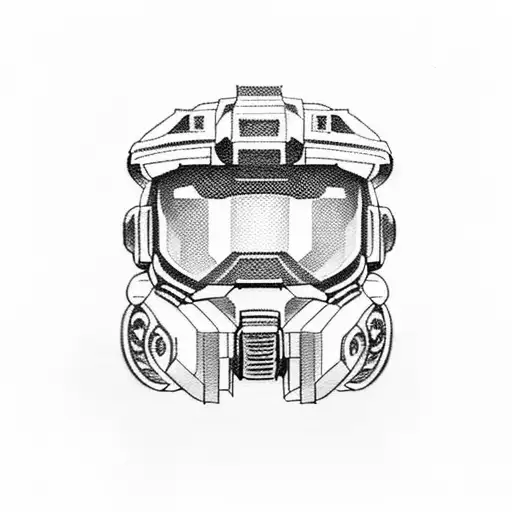 Master Chief halo tattoo design idea