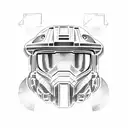 Master Chief halo tattoo design idea