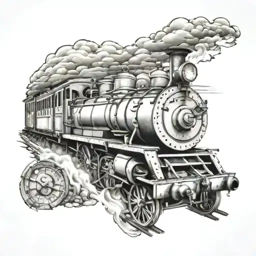 Italian Culture mixed with a train or railroad and baseball themed tattoo design idea