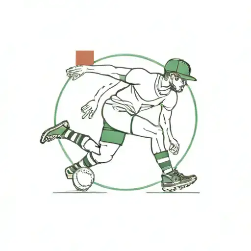Italian Flag, Baseball Themed, Train, Calf tattoo tattoo design idea