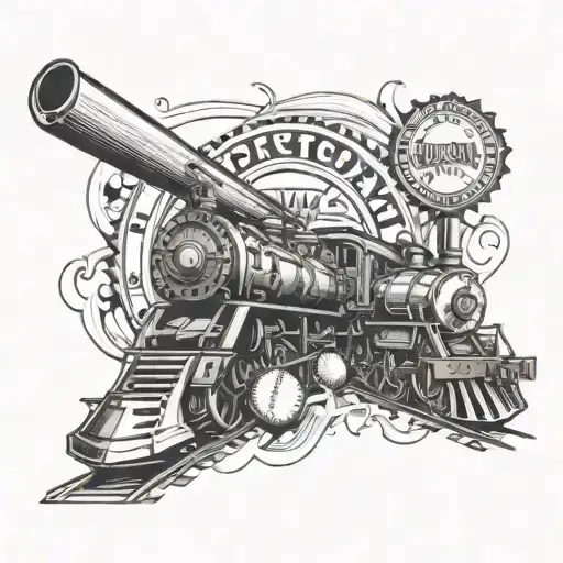 Italian Flag, Baseball, Train, Calf tattoo tattoo design idea