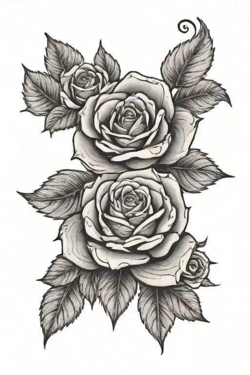 roses and mandala tattoo design idea