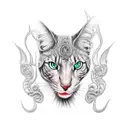  women face whit gangsta elements  tattoo design idea
