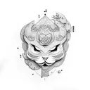 Hundred emoji tattoo design idea