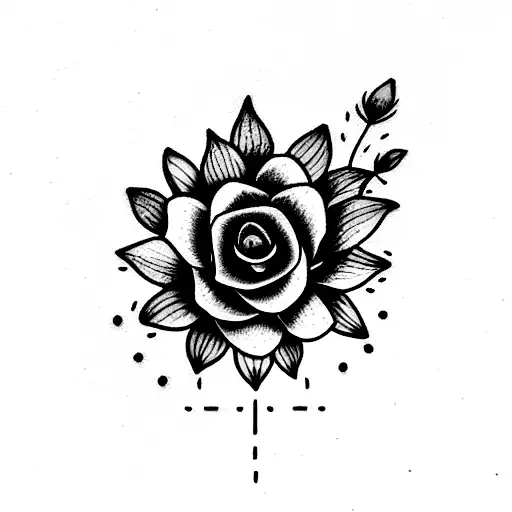 Rana con flores tattoo design idea
