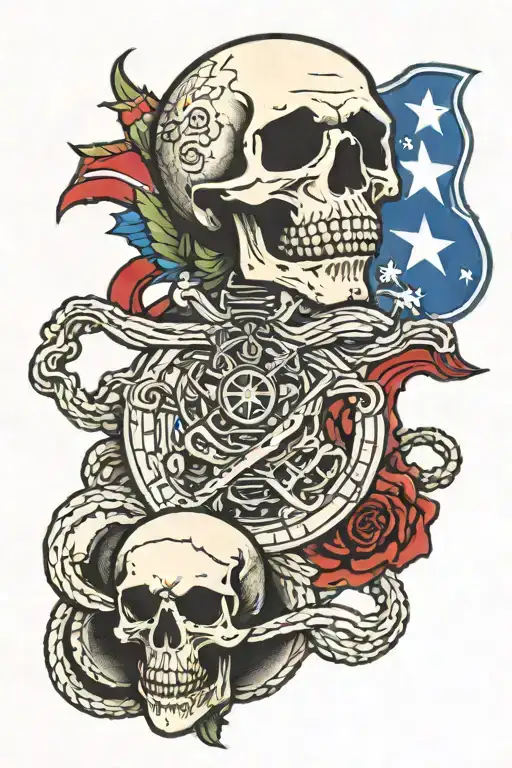 Grateful Dead, us navy  tattoo design idea