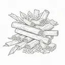 rigatoni pasta tattoo design idea