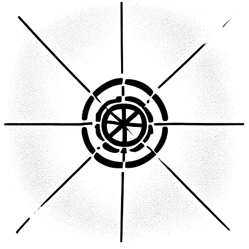 karma circle tattoo design idea