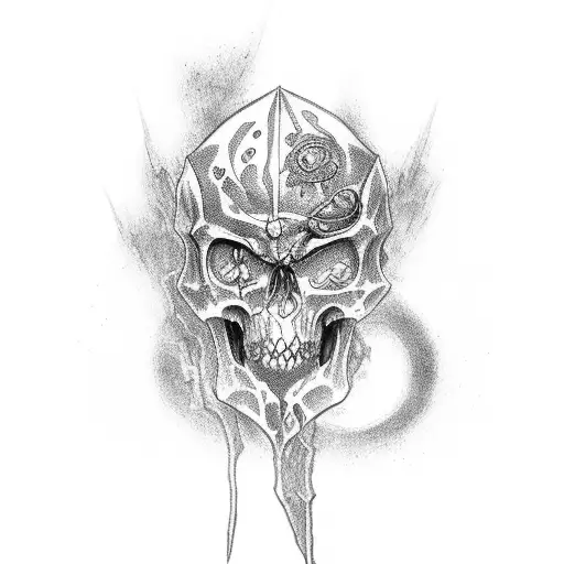 necromancer tattoo design idea